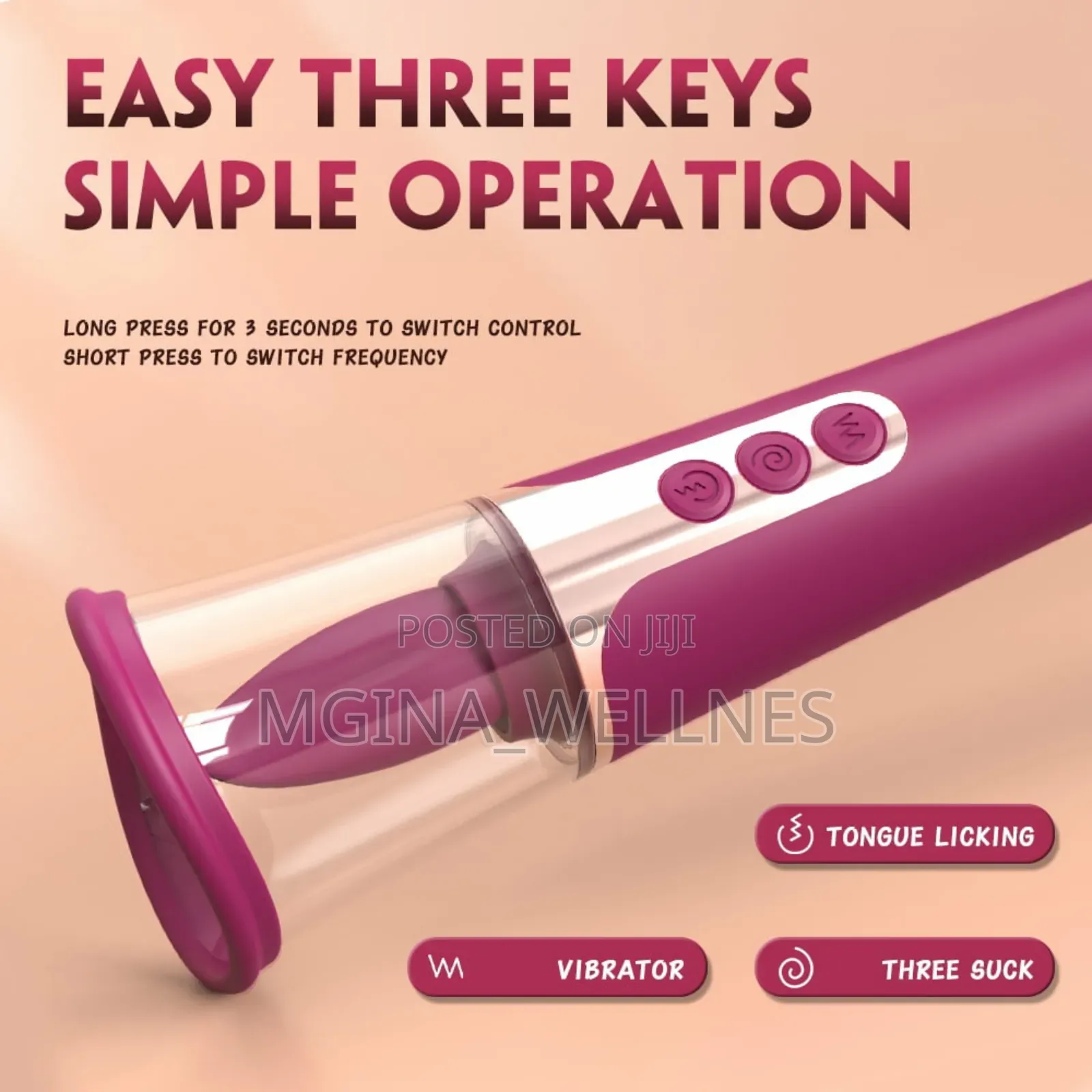Smoive 3in1 Clitoral Sucking G Spot Vibrator Clit Tongue