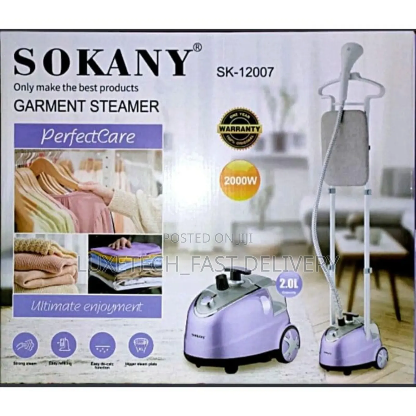 Sokany Garment Steamer 2L Water Tank 2000W