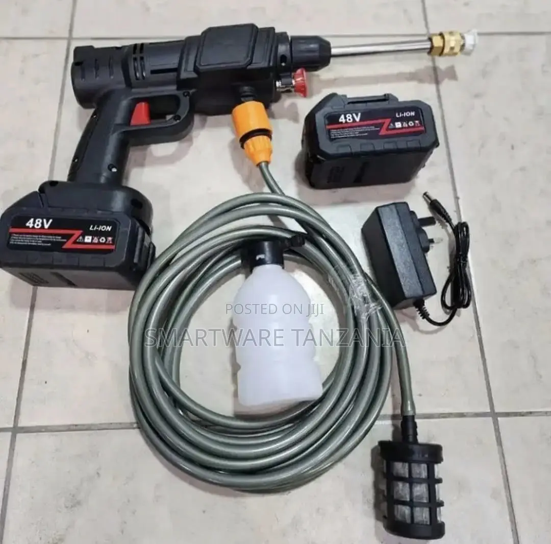 Cordless High Pressure Car Washer Spray Water Gun 2 Battery