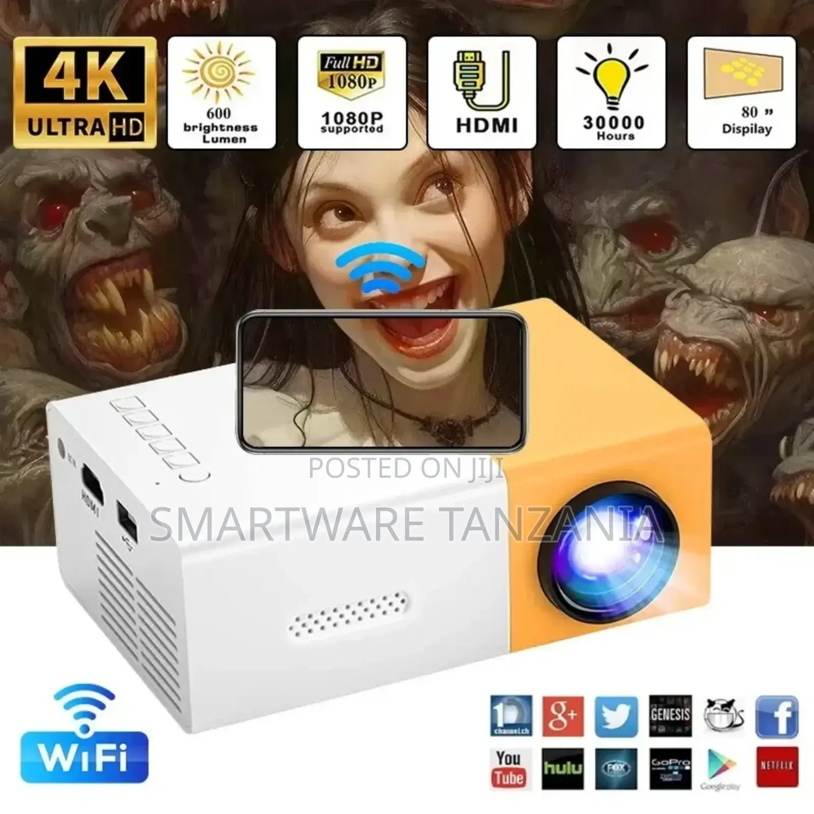 Portable Mini Pocket LED Projector Full HD Home Theater