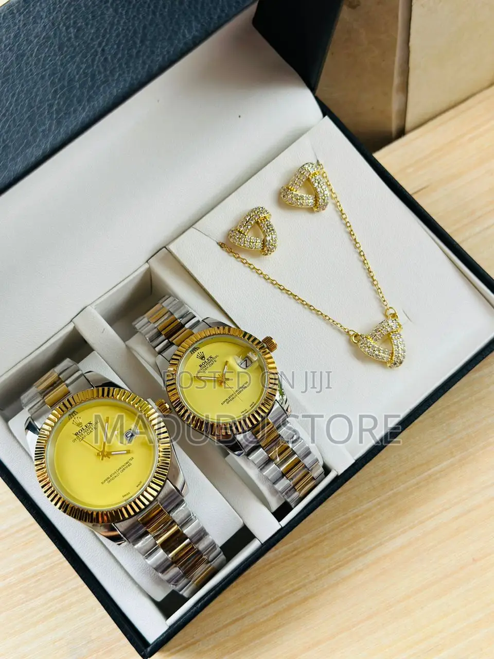 Set Pf Couple Watches ,Necklace and Earrings