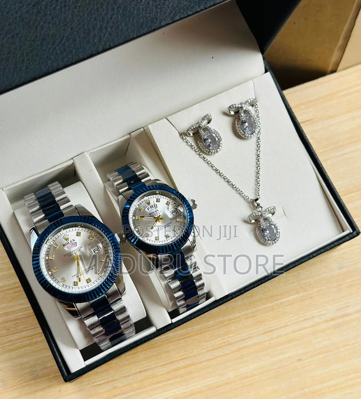 Set Pf Couple Watches ,Necklace and Earrings
