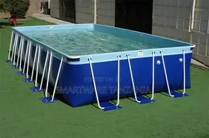 Rectangular Steel Frame Swimming Pool For Adults And Kids