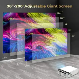 Portable Indoor Movie Projector Compatible With Smartphone
