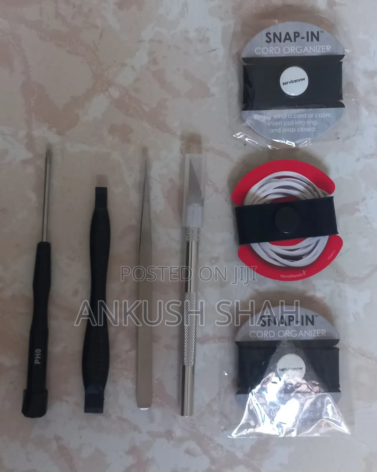 Laptop Hand Tools With 3 Cord Organizers
