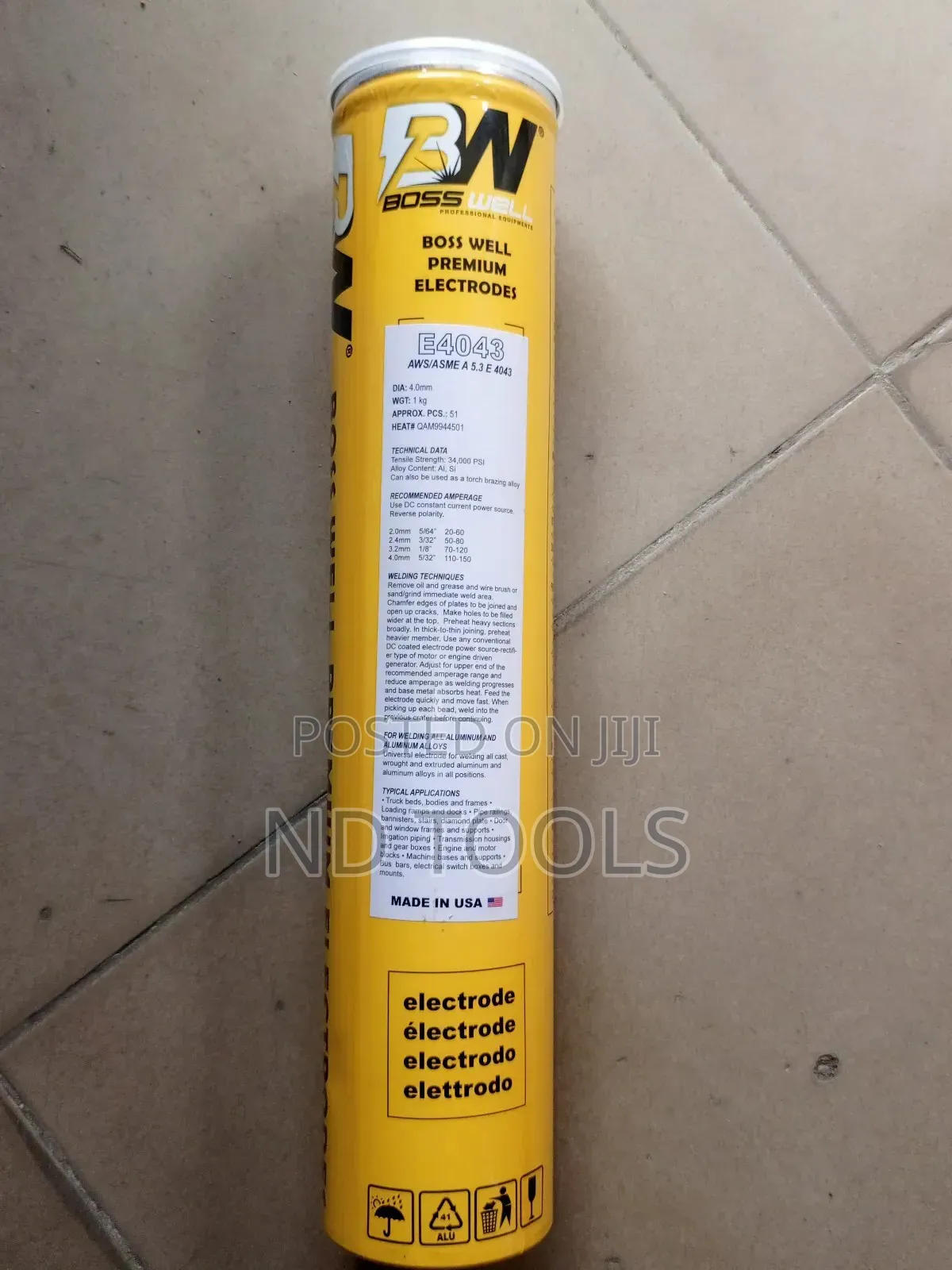 Aluminium Electrode Stick E4043 4.0mm 1KG