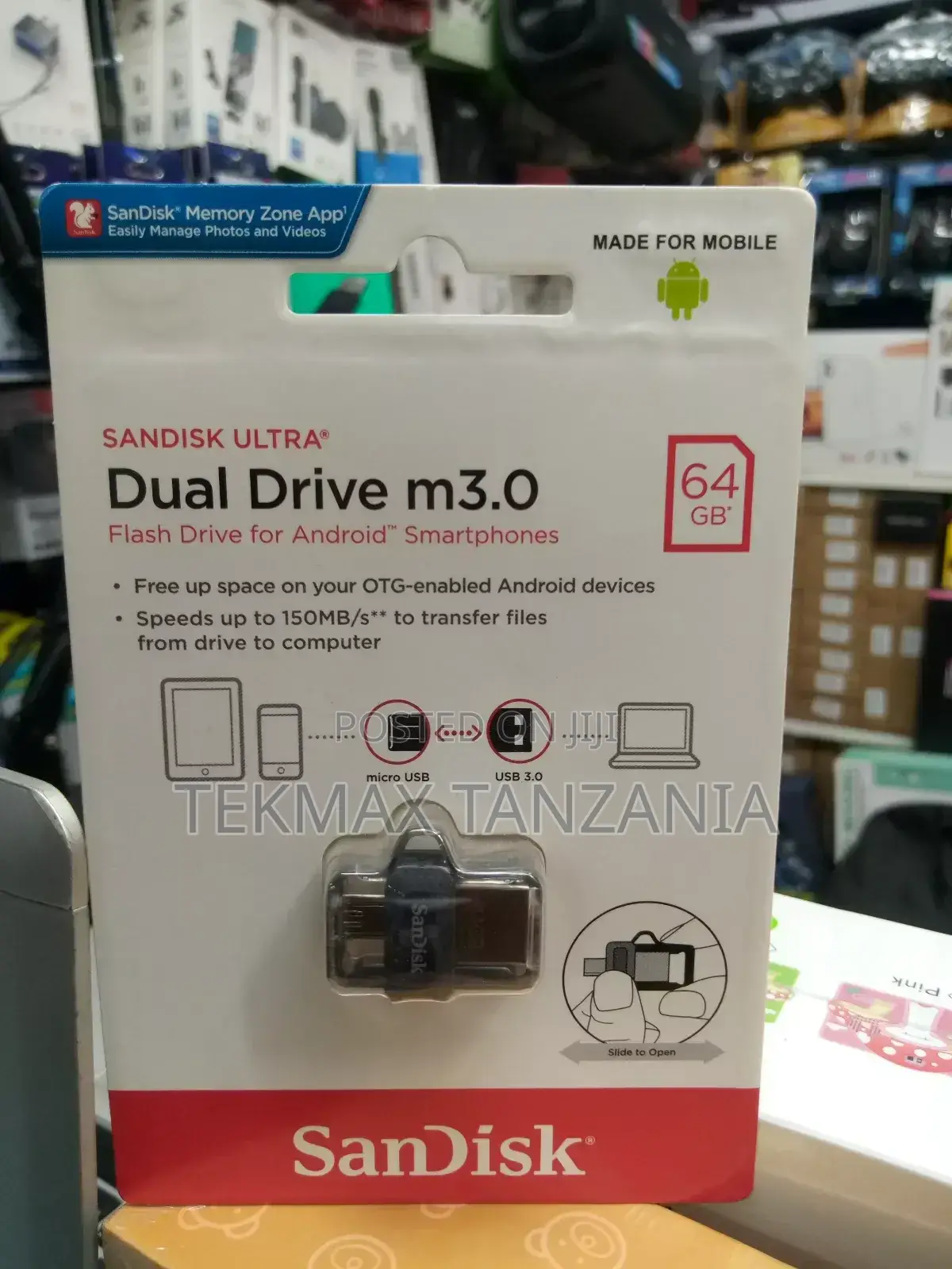 Micro Usb + Usb 3.0 Flash Drive 64GB
