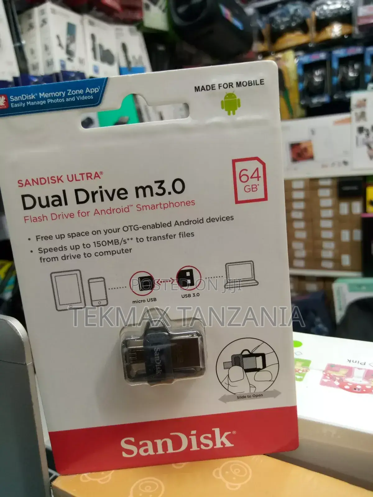 Micro Usb + Usb 3.0 Flash Drive 64GB
