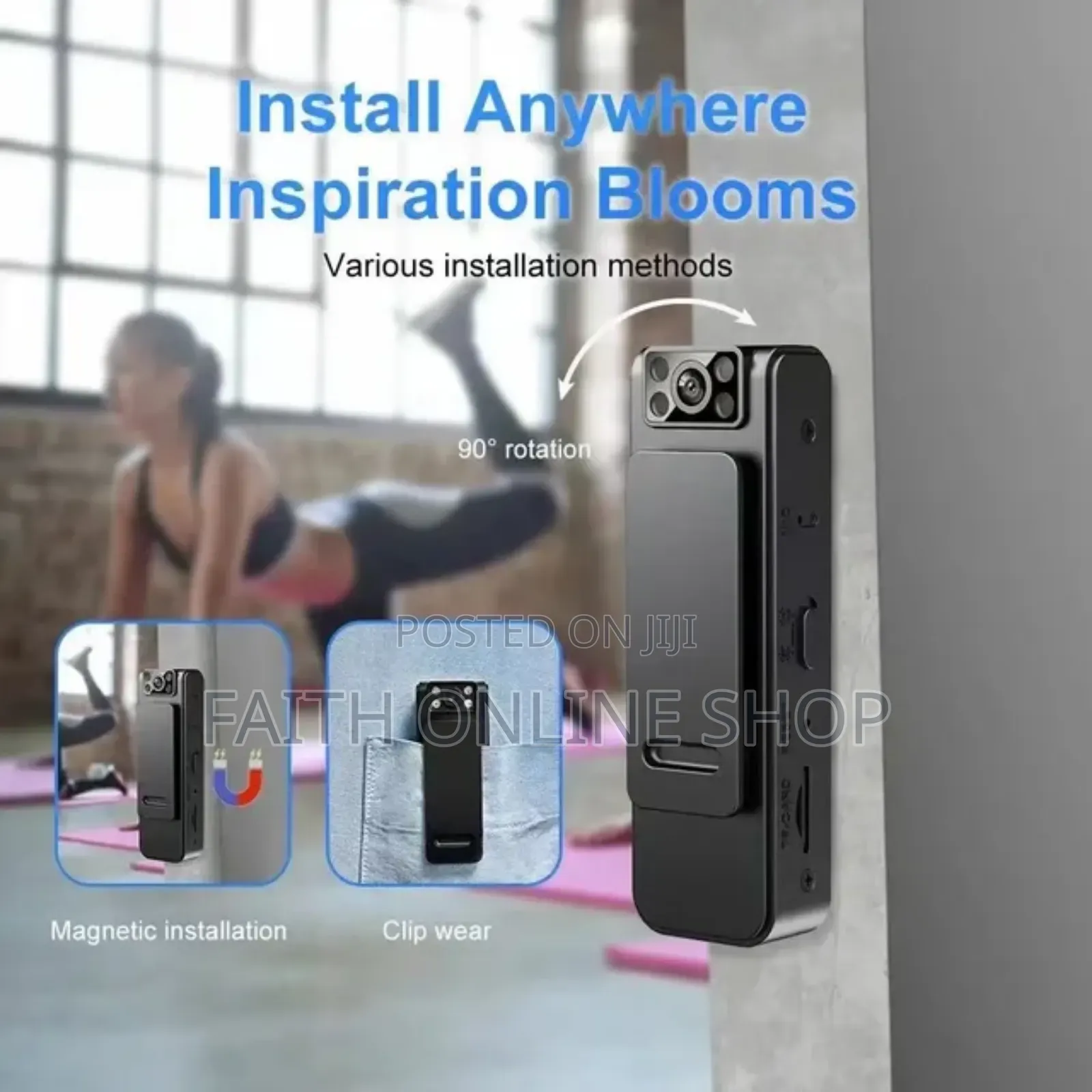 1080P Wearable Wifi Chest Recorder Meeting Camera Sports
