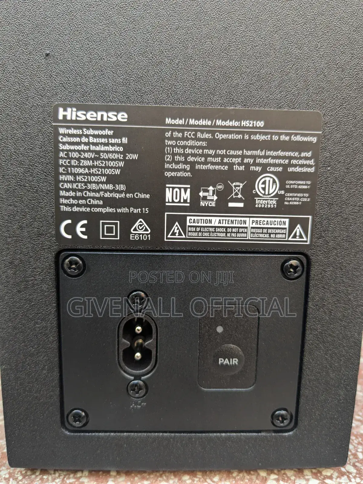 Ofa Ofa = Hisense Soundbar Watts 240 Wireless