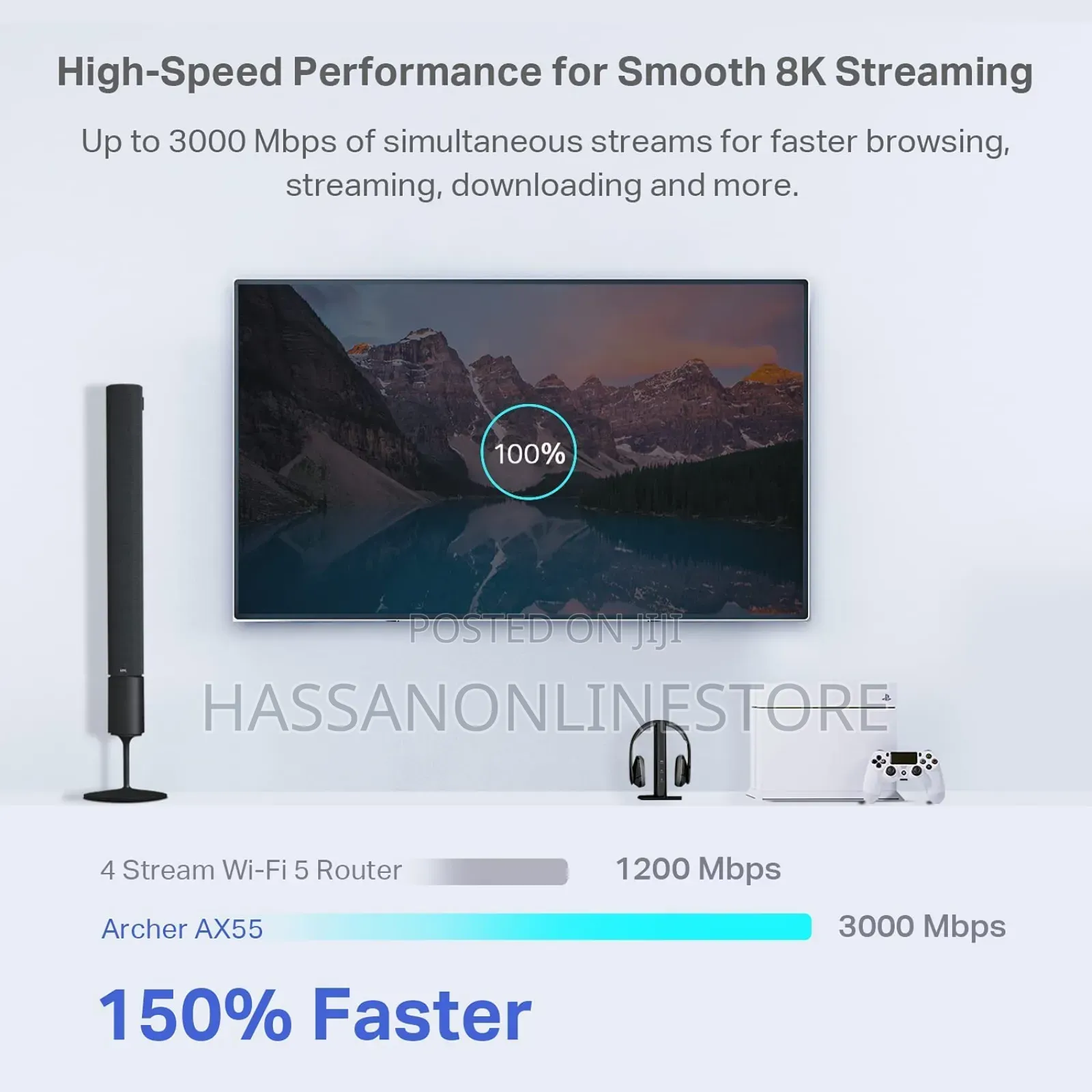 Tp-Link AX3000 Dual Band Gigabit Wi-Fi 6 Router Archer AX55