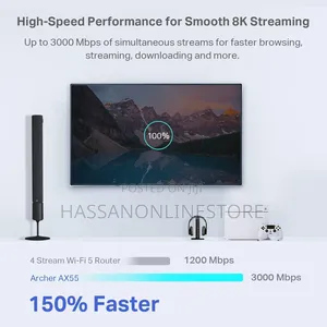 Tp-Link AX3000 Dual Band Gigabit Wi-Fi 6 Router Archer AX55