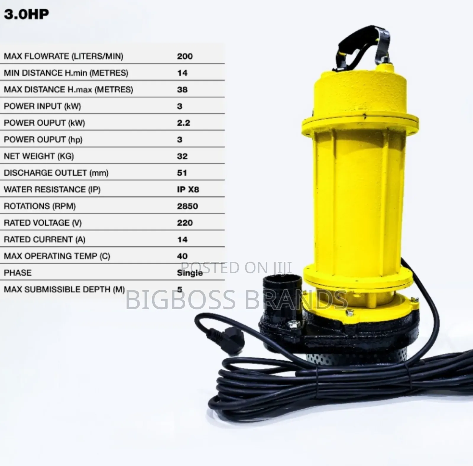 Deep Pump /Sewage Pump 3.0HP