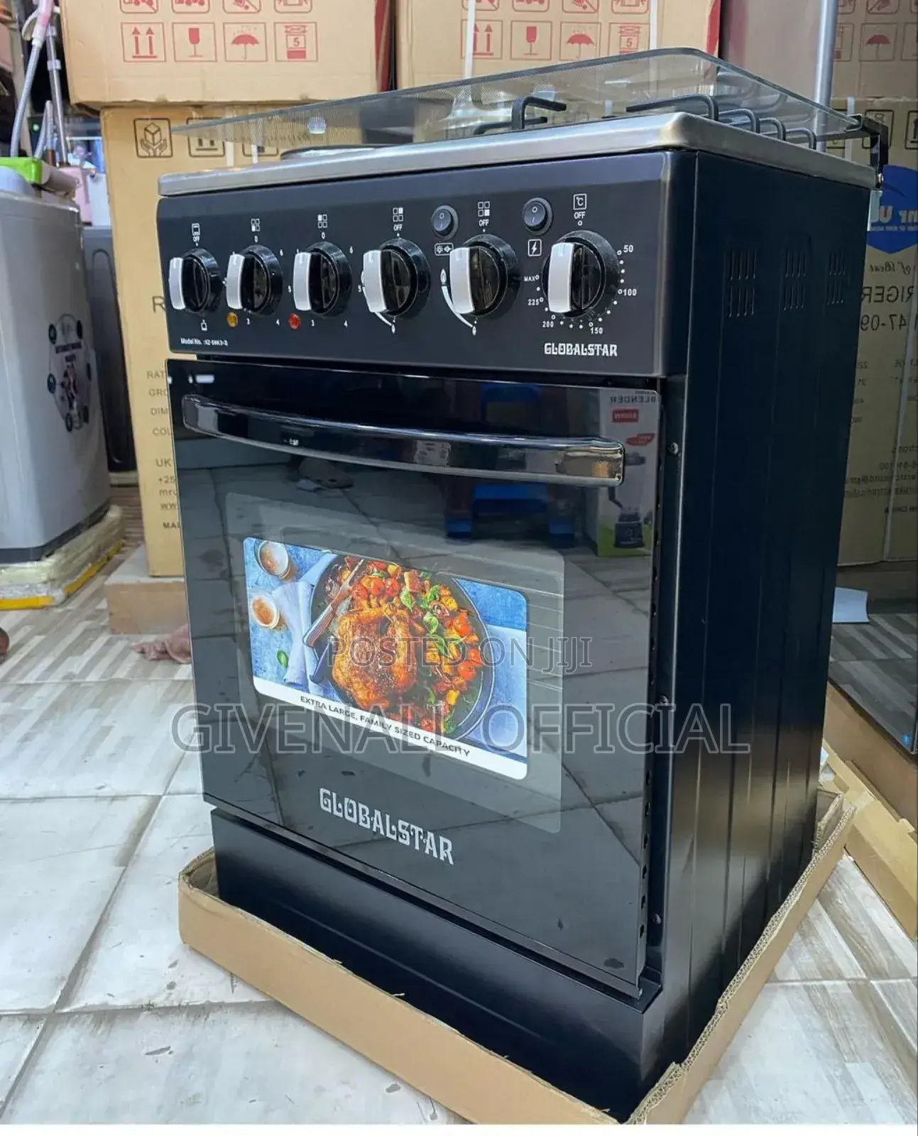 Ofa Ofa = Globalstar 50X50 Jiko LA Oven Plet 2 Umeme 2 Gesi