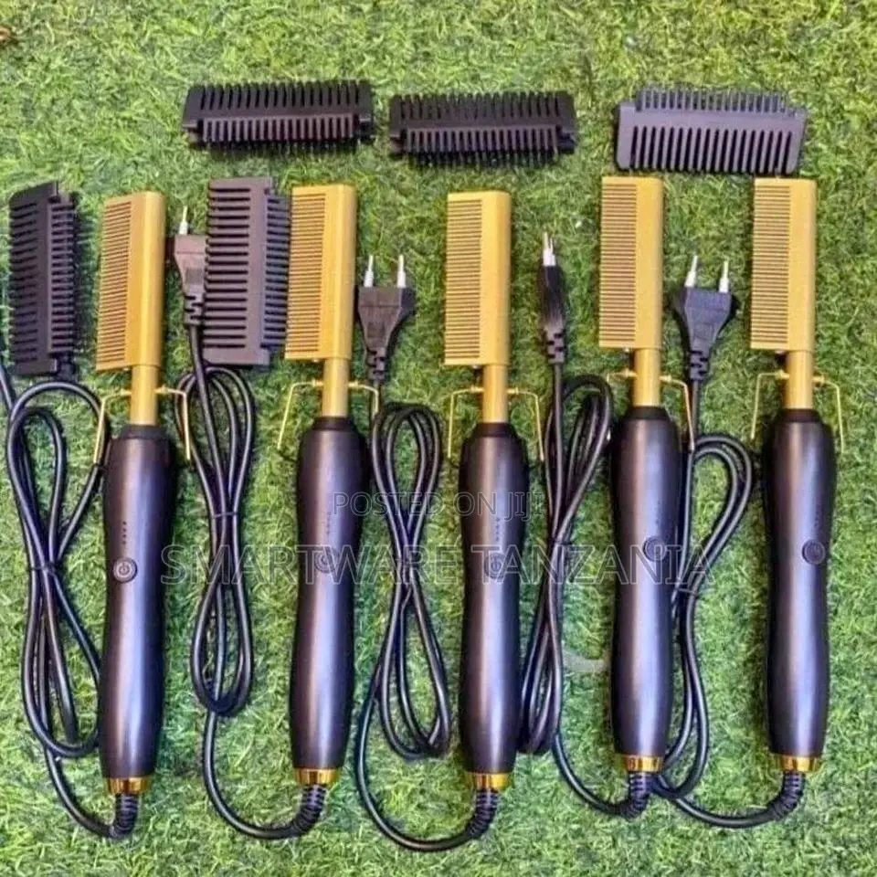 Hot Comb, Electric Ceramic Hair Straightening Iron Comb
