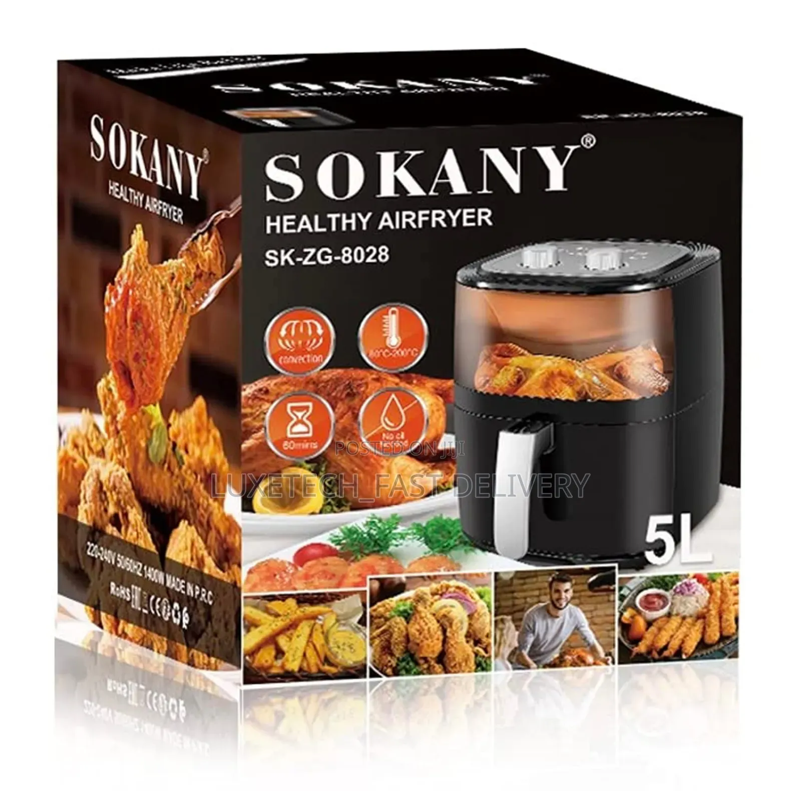 Sokany Airfryer 5l 1400w