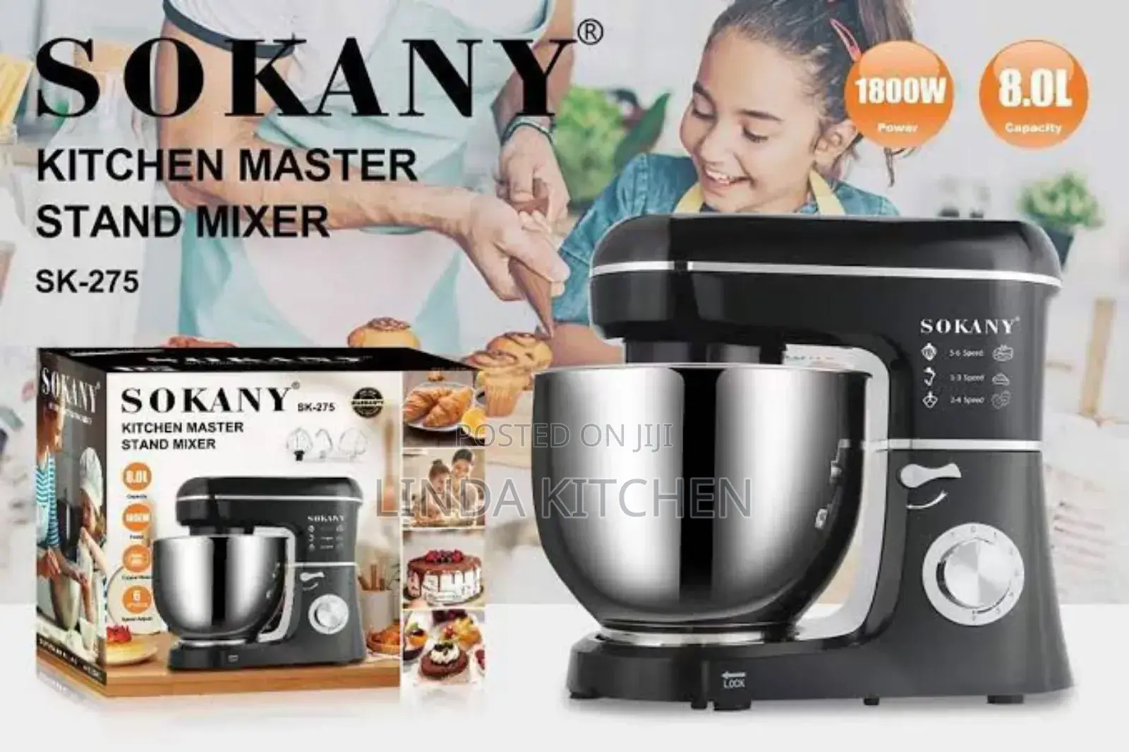 Sokany Stand Mixer 8lt