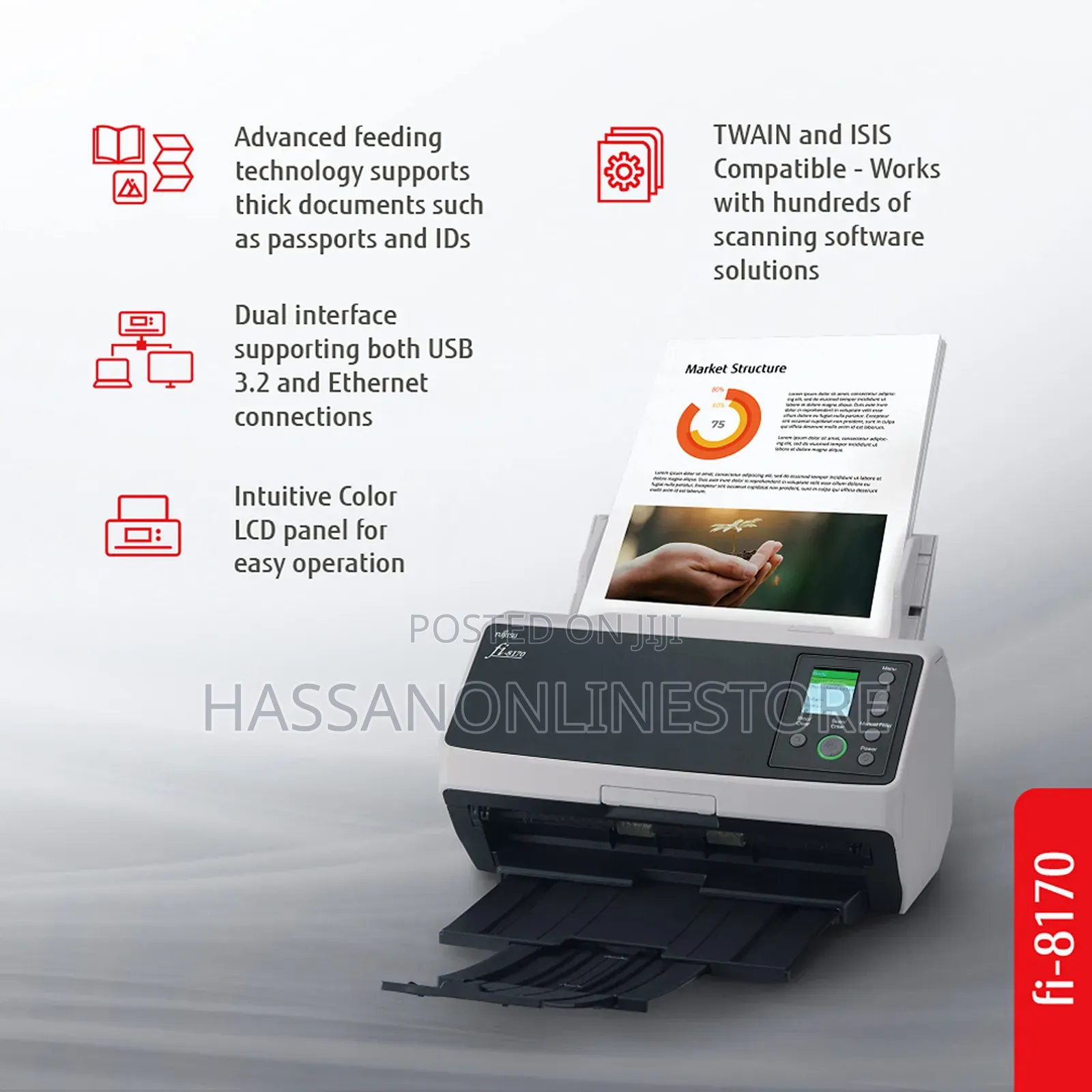 RICOH Fi-8170 Premium Bundle Professional Document Scanner