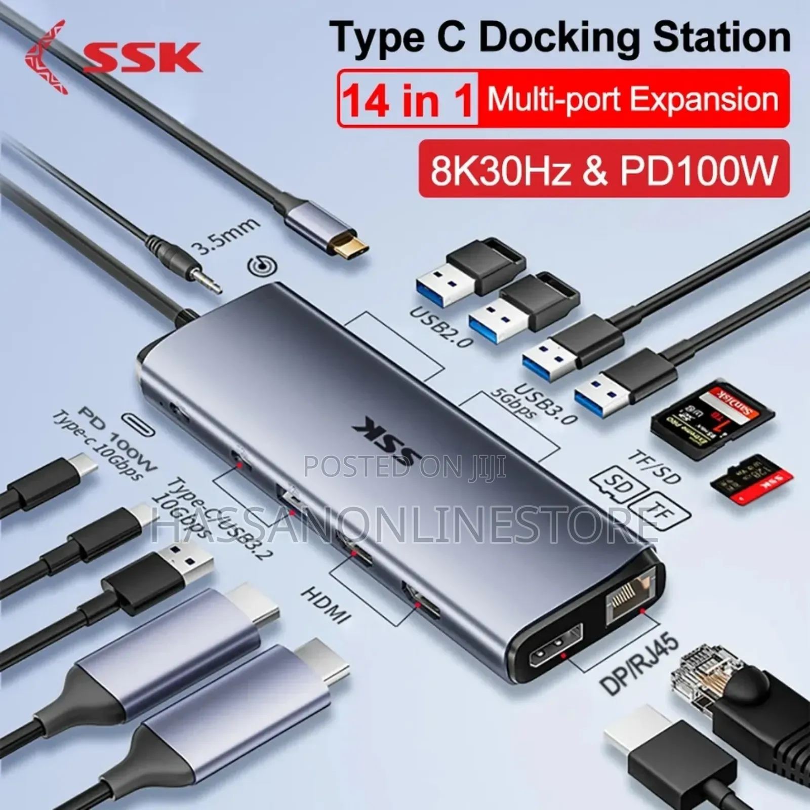 SSK 14 in 1 Type-C Hub