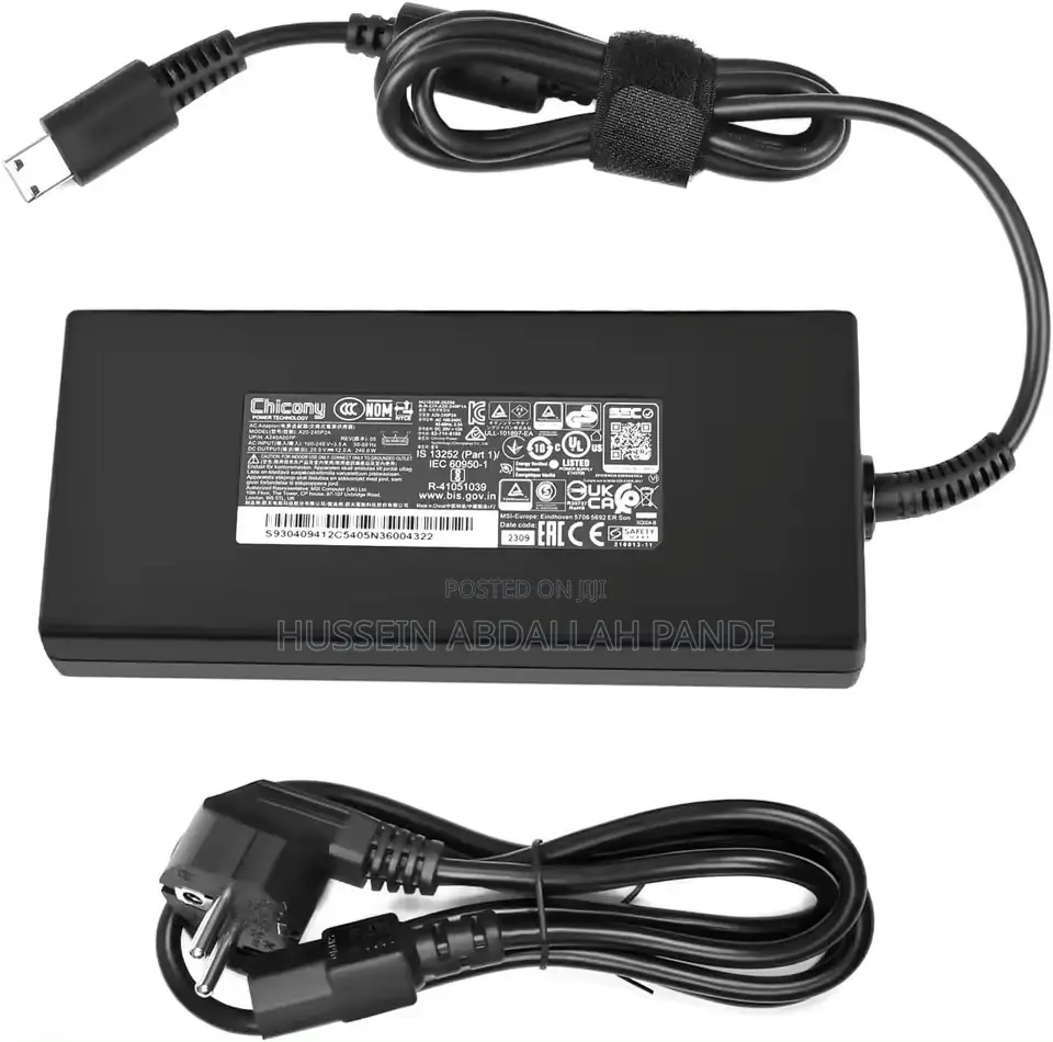 Msi 20v/12a 240W Laptop Adapter