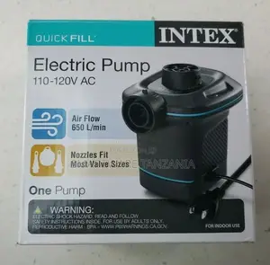 Quick Fill Electric Air Pump With 3 Interconnected Nozzles