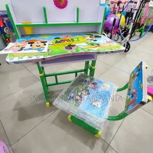 Kids Study Table Chair Set (3 To 12 Year Old) Metal Desk