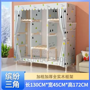 Closet Portable 3 Door ( Kabati Za Nguo Mbao Na Kitambaa)