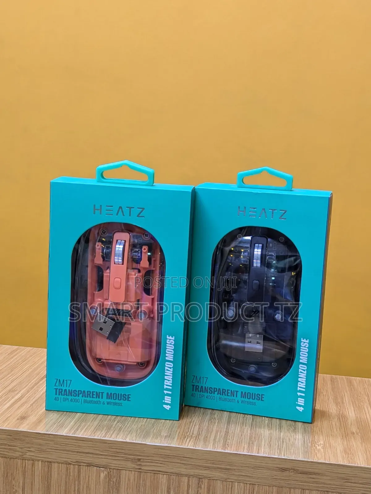 HEATZ Transparent, Bluetooth, Wireless Rechargeable Mouse.