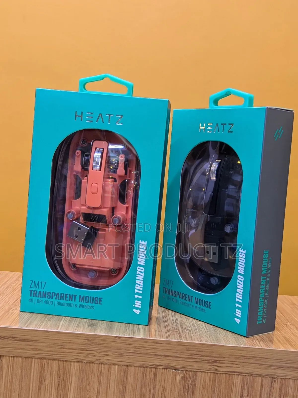 HEATZ Transparent, Bluetooth, Wireless Rechargeable Mouse.