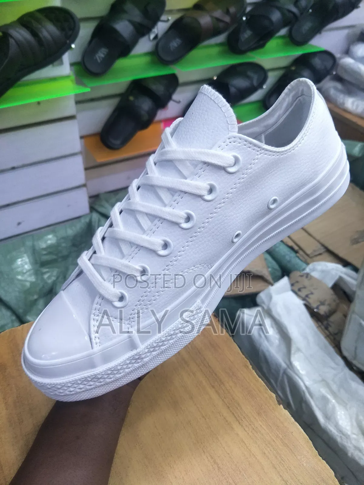 Mens Allstar Material Leather White Full