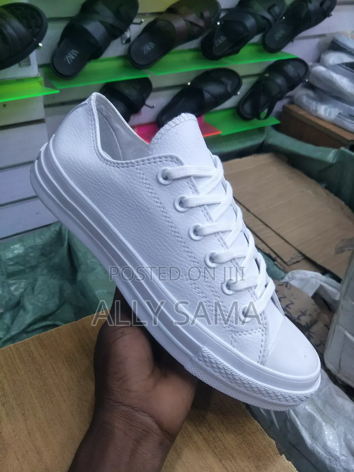 Mens Allstar Material Leather White Full