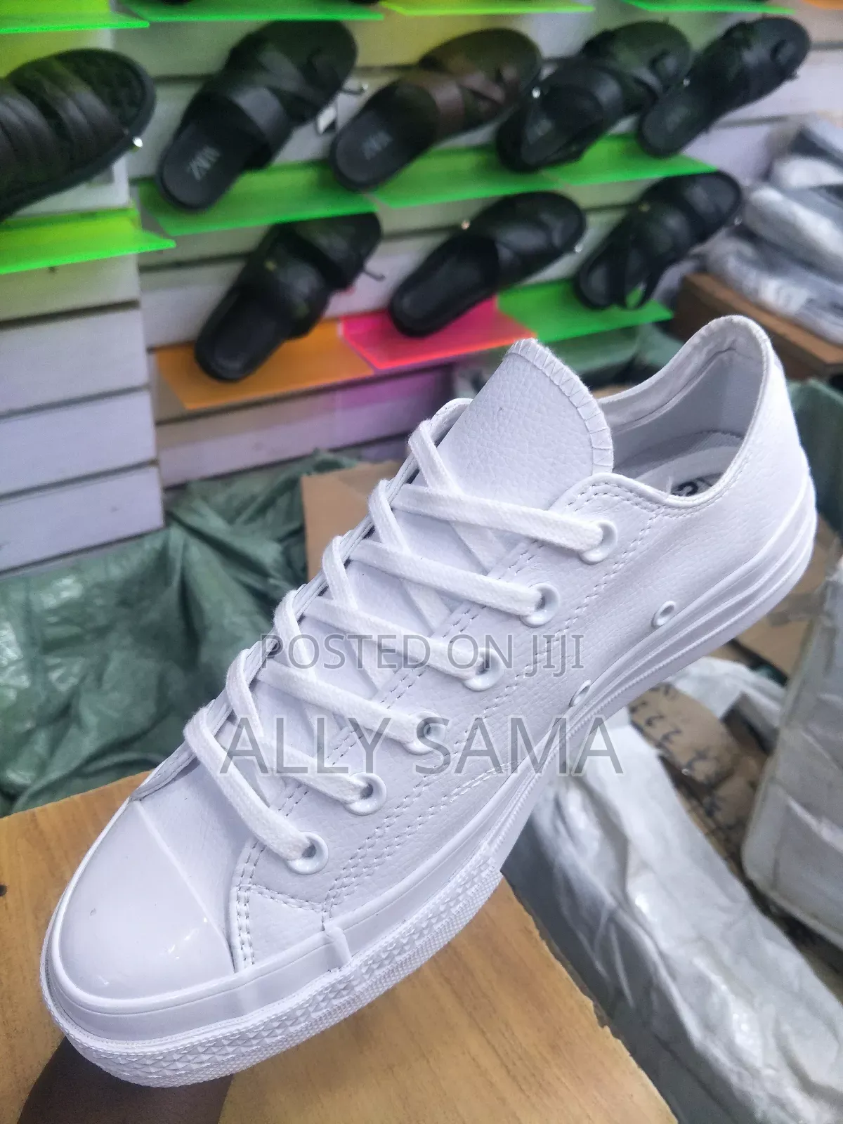 Mens Allstar Material Leather White Full