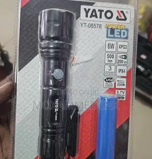 Yato Flashlight Rechargeable XT-E Cree 6W USB 150x27mm Y