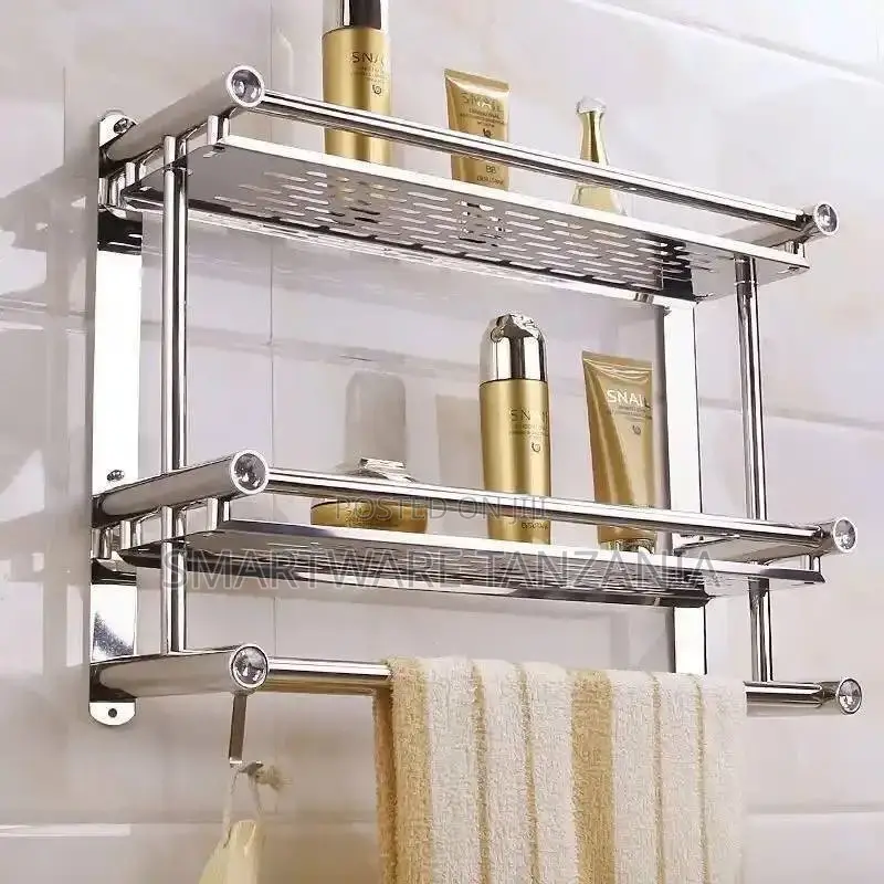 Multi-Storey Bathroom Shelf With Hook Bathroom Towel Rack
