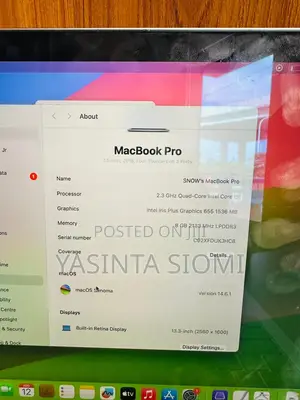Laptop Apple MacBook 2018 8GB Intel Core I5 SSD 256GB