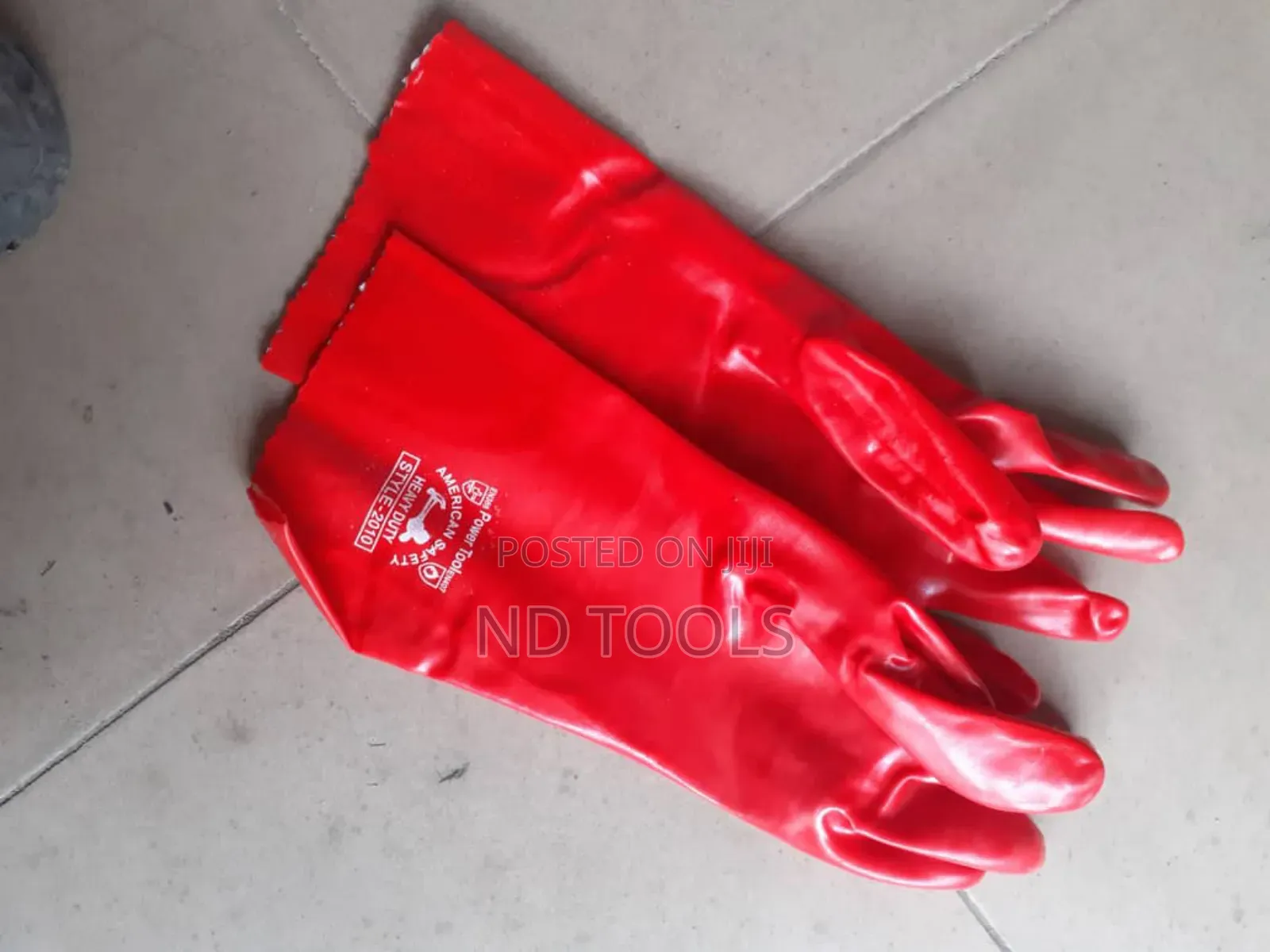 Chemical Gloves Red 16"