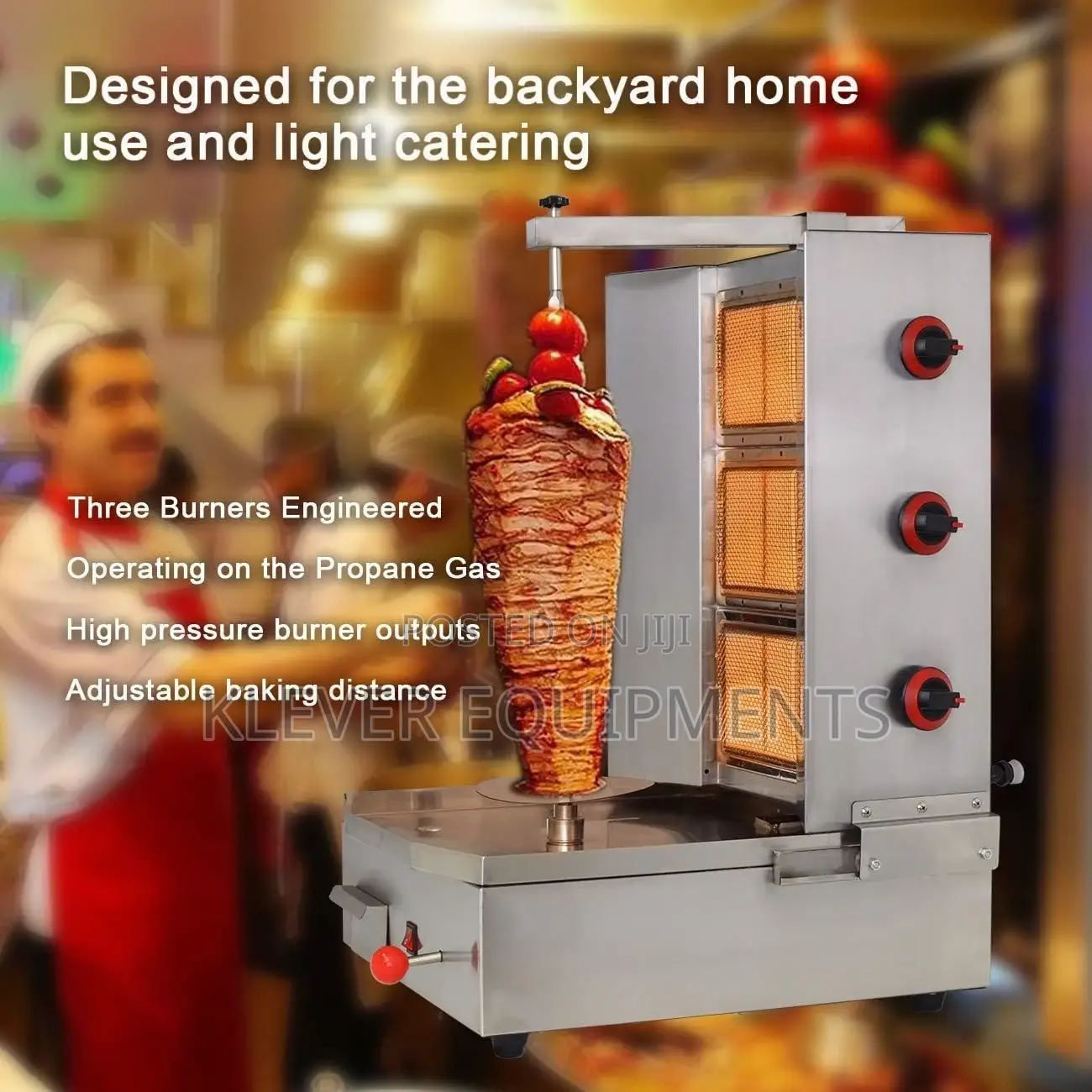 Gas Shawarma Machine 3 Burners