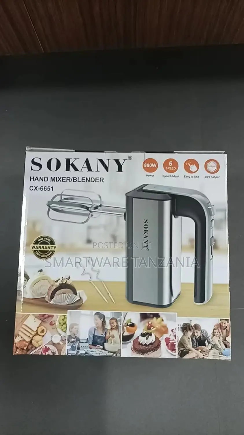 Hand Mixer, Stainless Steel Kneader, Hand Stirrer, 2 Hooks