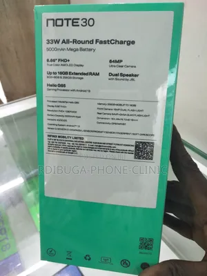 New Infinix Note 30 5G 256 GB Black