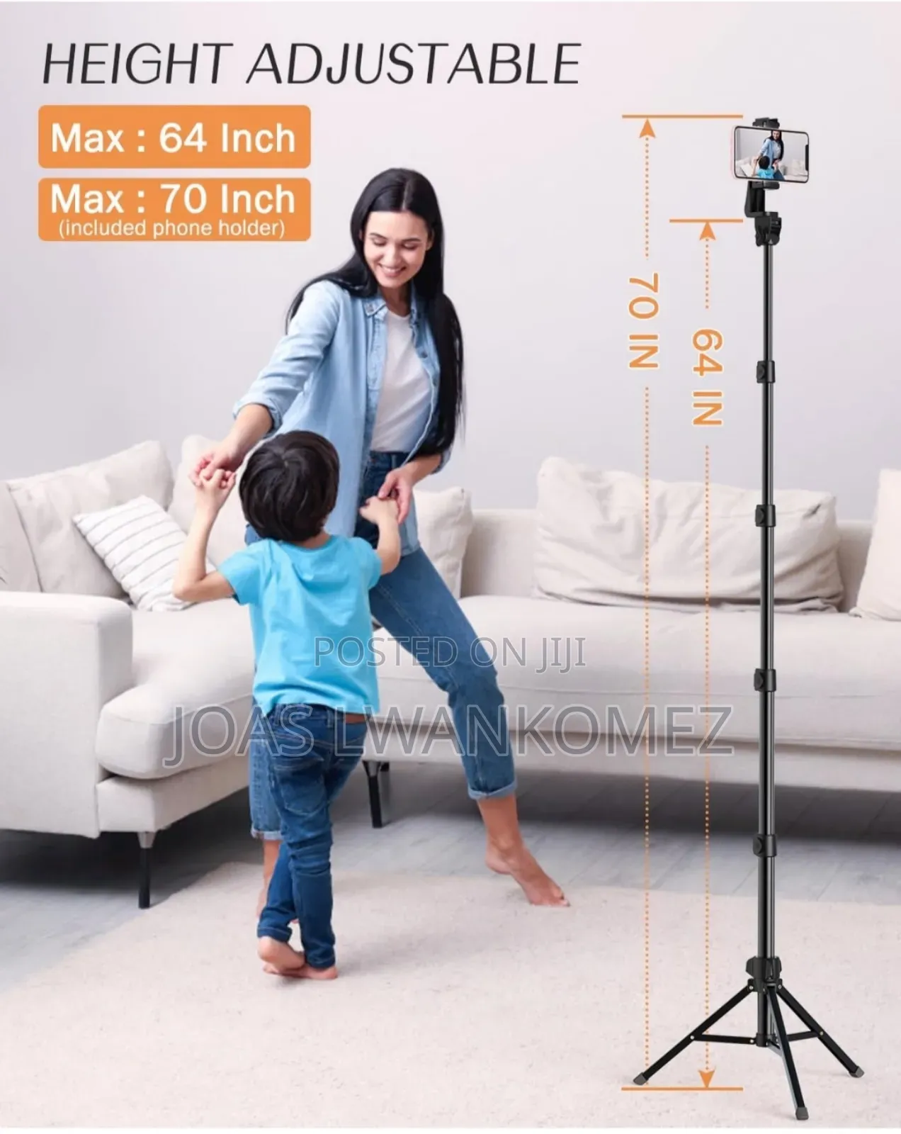 Phone Tripod Stand Adjustable Height