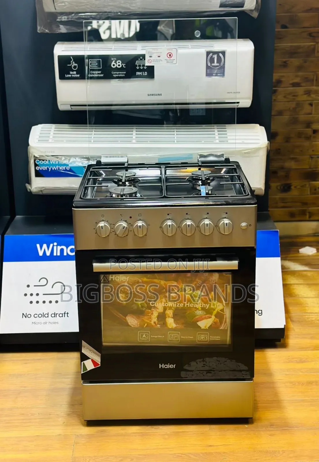 Haier Cooker 4 Gas Burners+ Electric Oven60x60cm