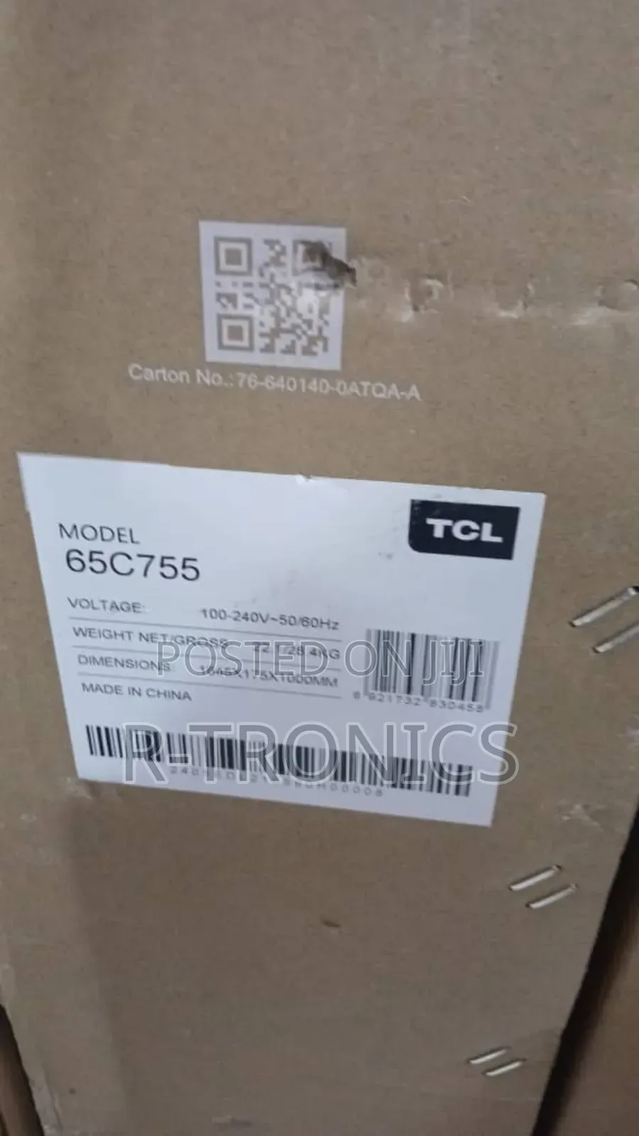 TCL 65" C755 Uhd Qd Mini-Led Google Smart TV (2024)