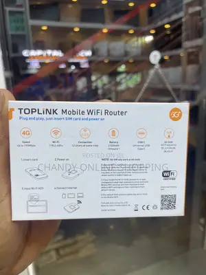 Toplink Mobile Wifi Router LTE 150mbs Battery 2100mah