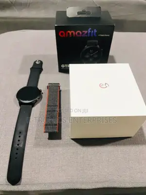 Amazfit GTR4 Smart Watch Silver Case Black Belt