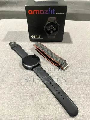 Amazfit GTR4 Smart Watch Silver Case Black Belt