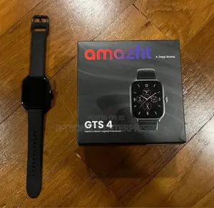 Amazfit GTS4 Smart Watch Black Case Black Belt