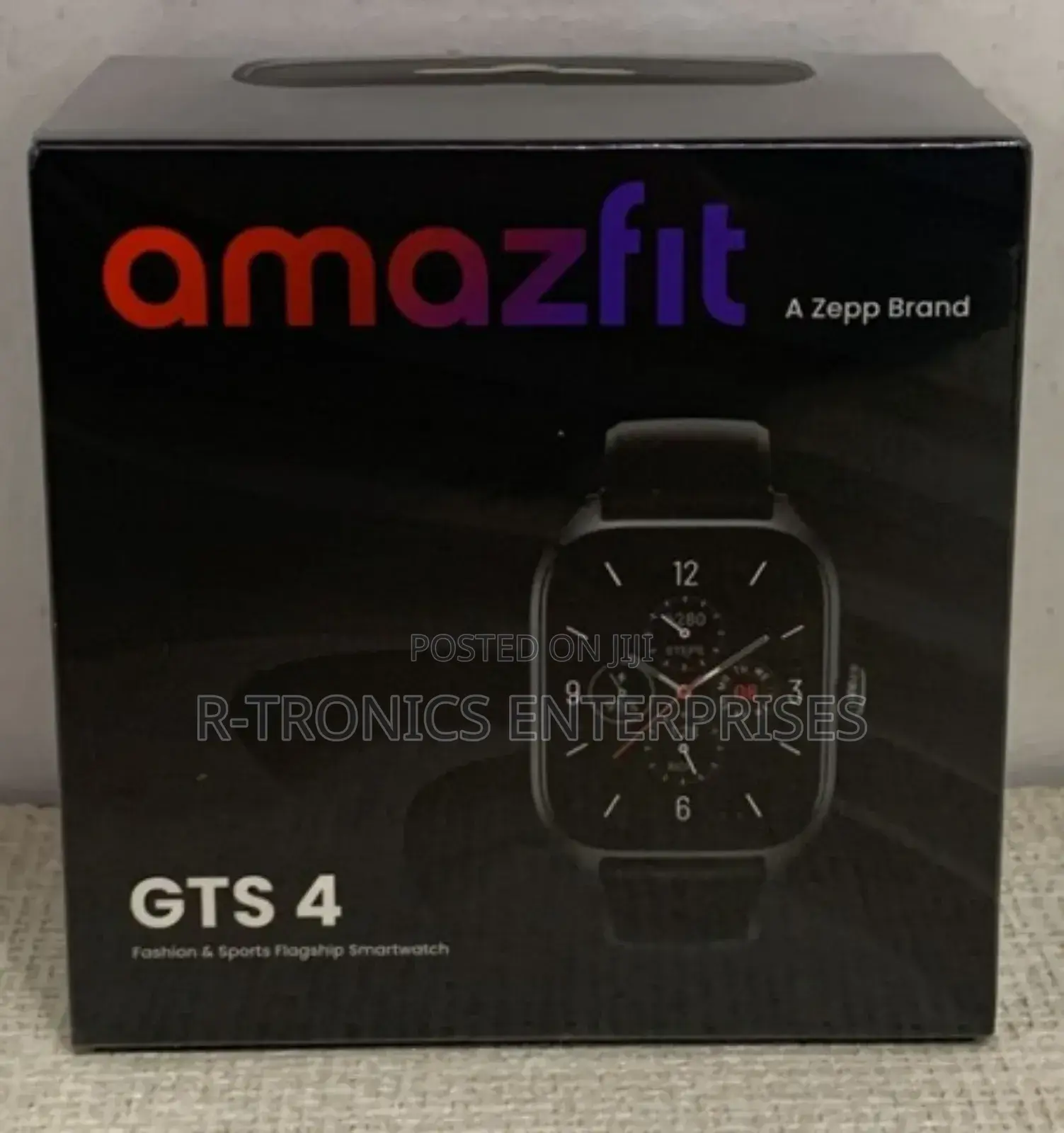 Amazfit GTS4 Smart Watch Black Case Black Belt