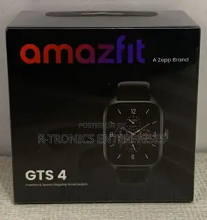 Amazfit GTS4 Smart Watch Black Case Black Belt