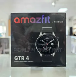 Amazfit GTR4 Smart Watch Silver Case Black Belt