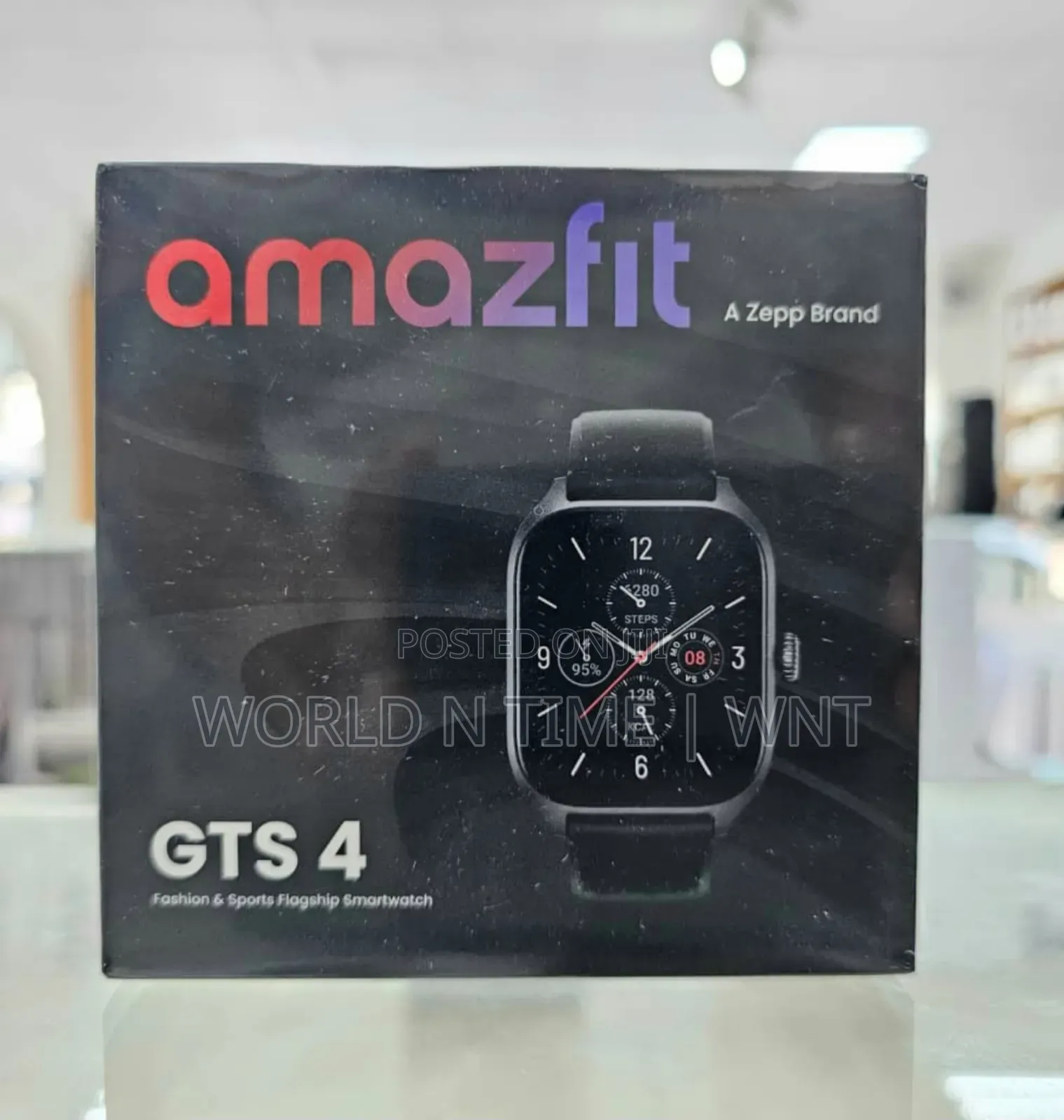 Amazfit GTS4 Smart Watch Black Case Black Belt